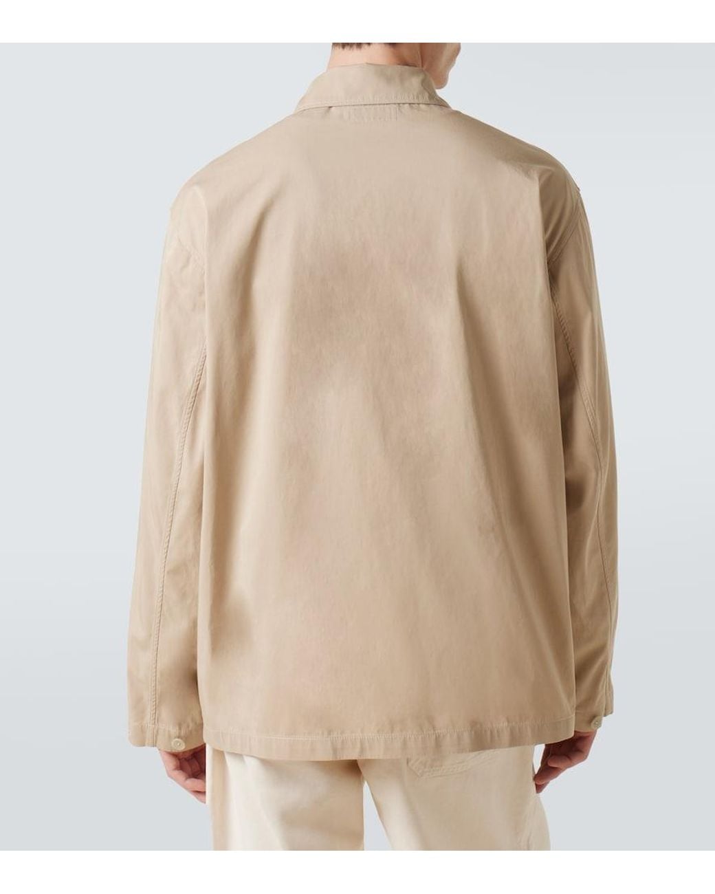Lemaire Natural Cotton Twill Overshirt for men