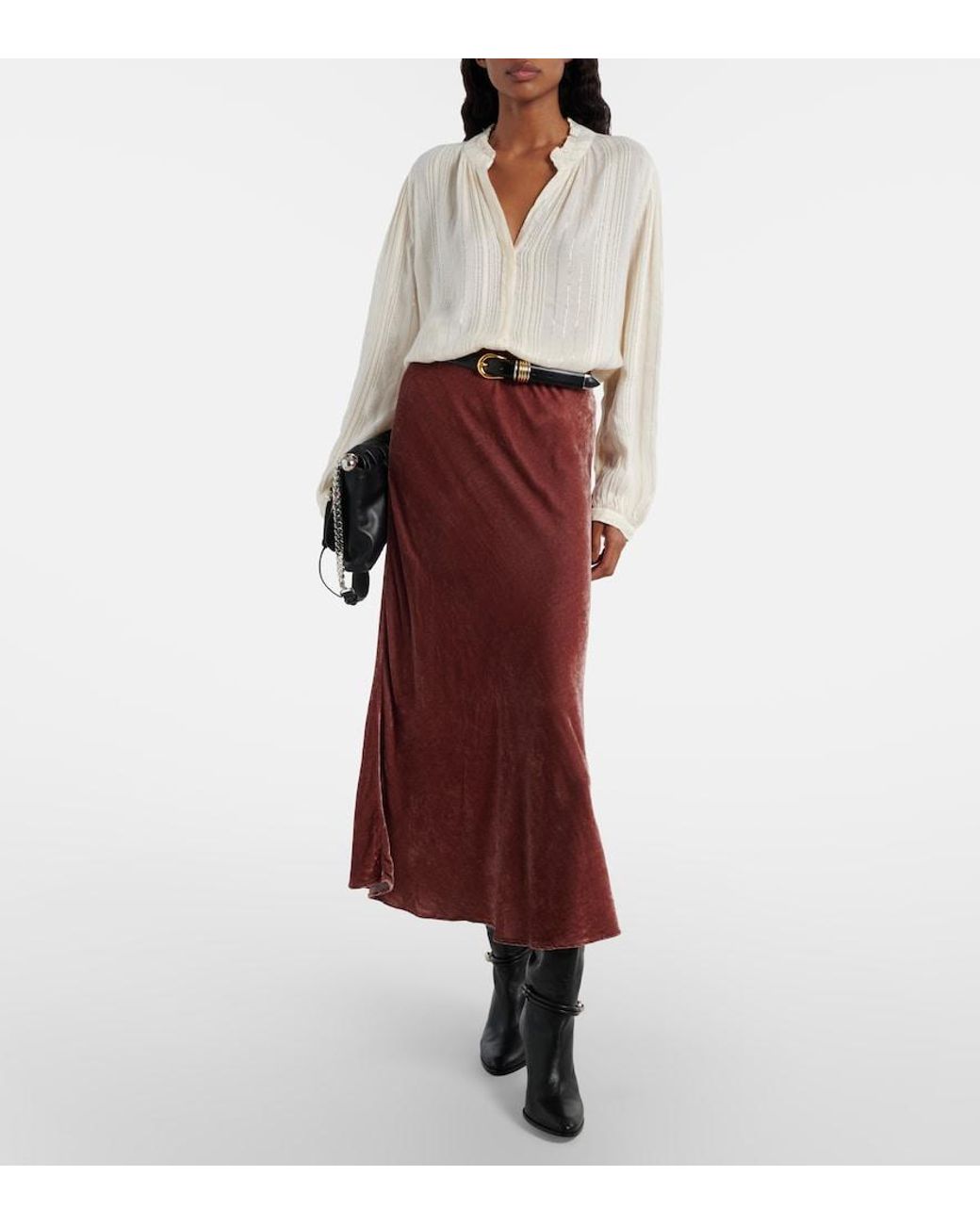 Velvet White Cynthia Striped Blouse