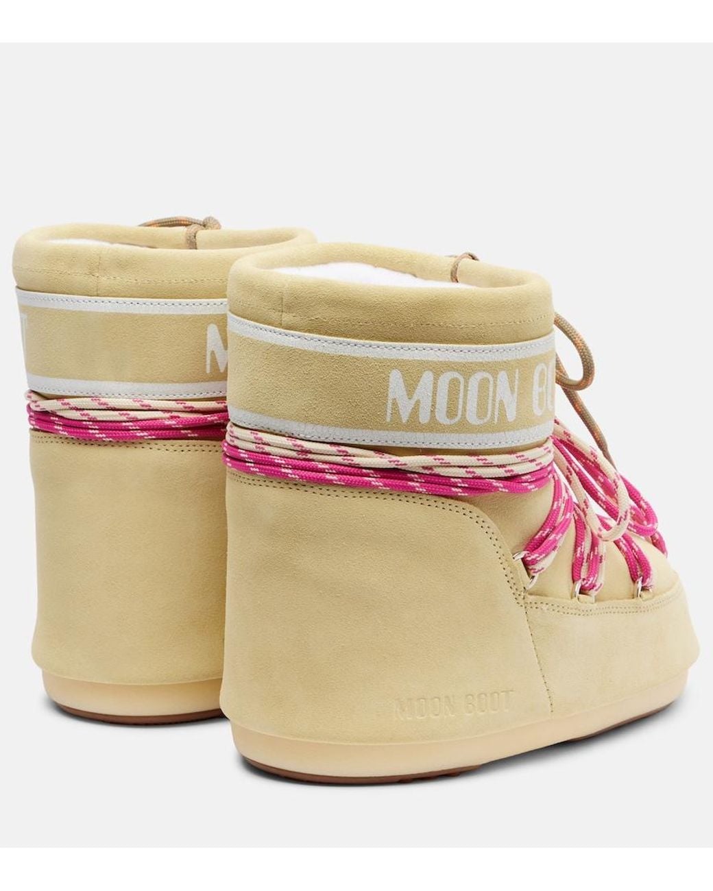 Moon Boot Pink Icon Low Suede Snow Boots