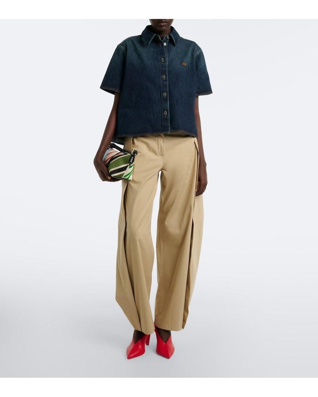 Loewe Blue Double L Denim Shirt