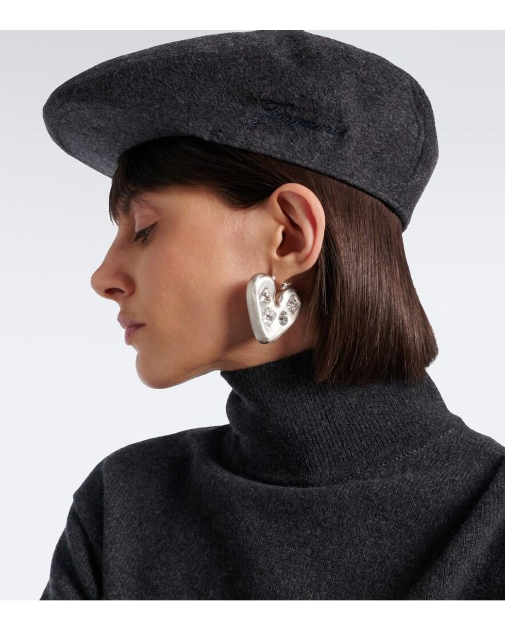 Jacquemus Black Valerie Virgin Wool Flat Cap