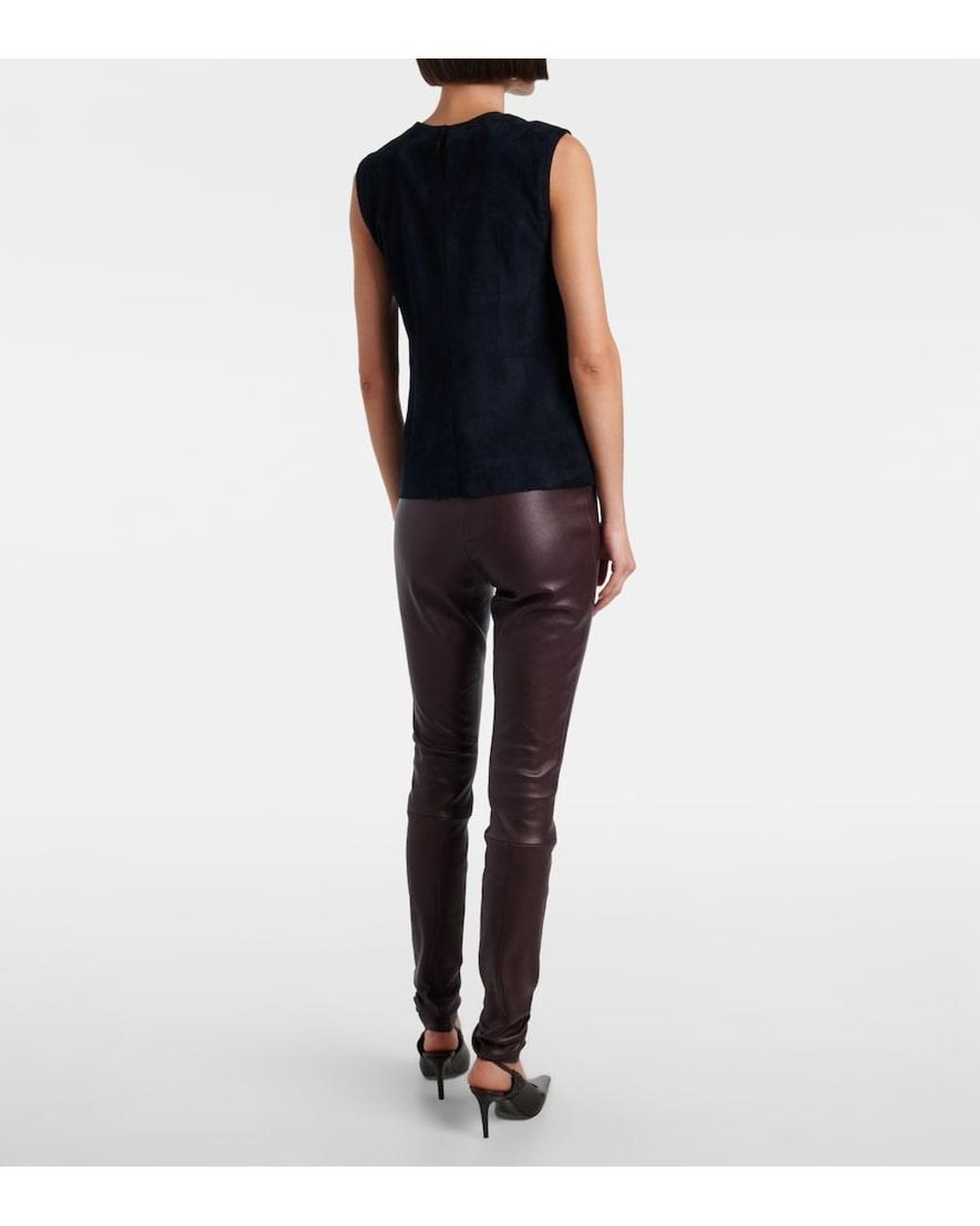 Stouls Blue Miuccia Suede Top