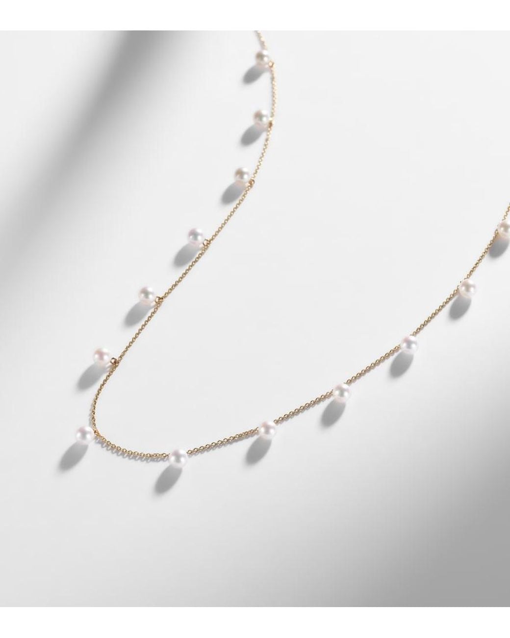 Sophie Bille Brahe White Lou Lou 14Kt Necklace With Freshwater Pearls