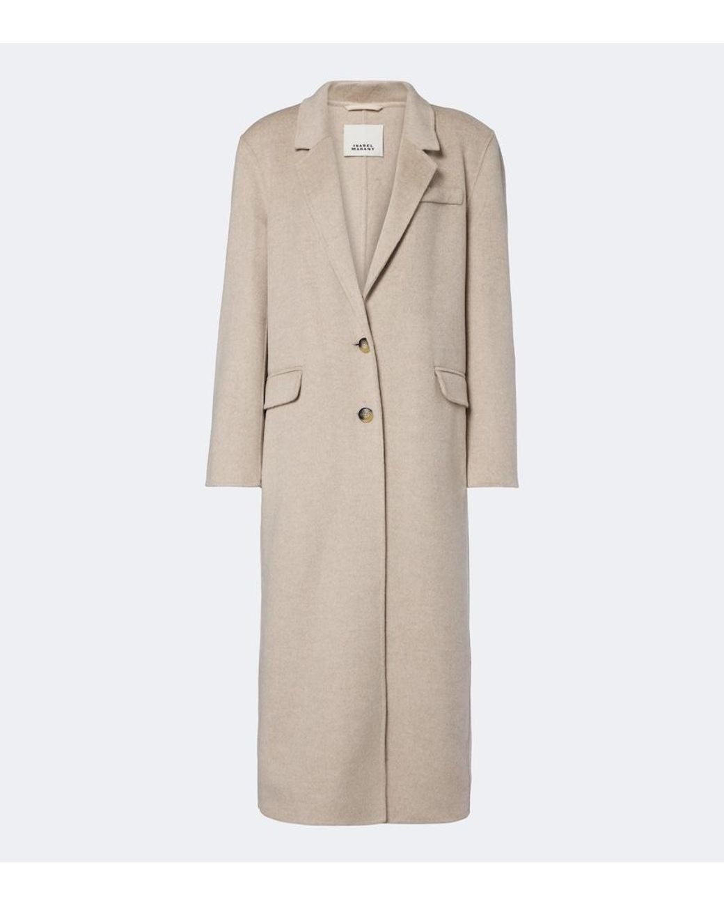 Isabel Marant Natural Clesa Wool And Cashmere Coat