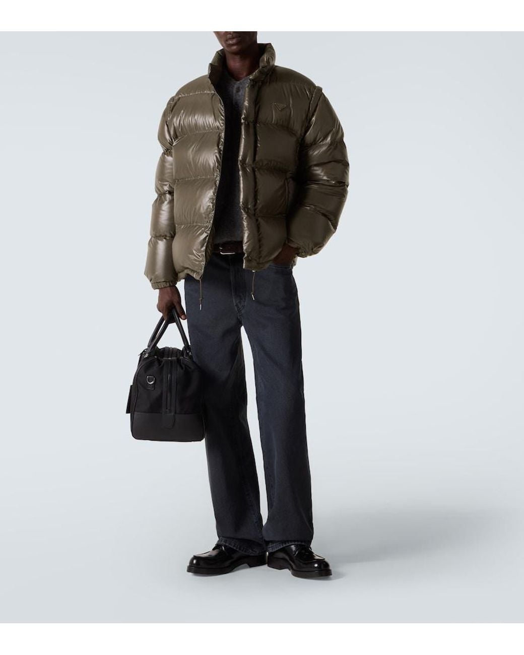 Prada Green Re-Nylon Down Jacket for men