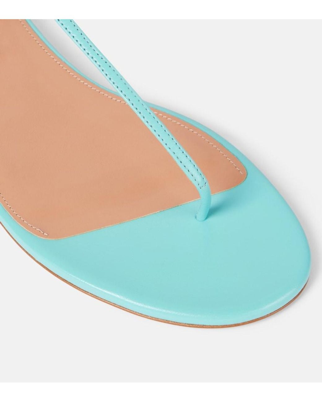Aquazzura Blue Leather Sandals