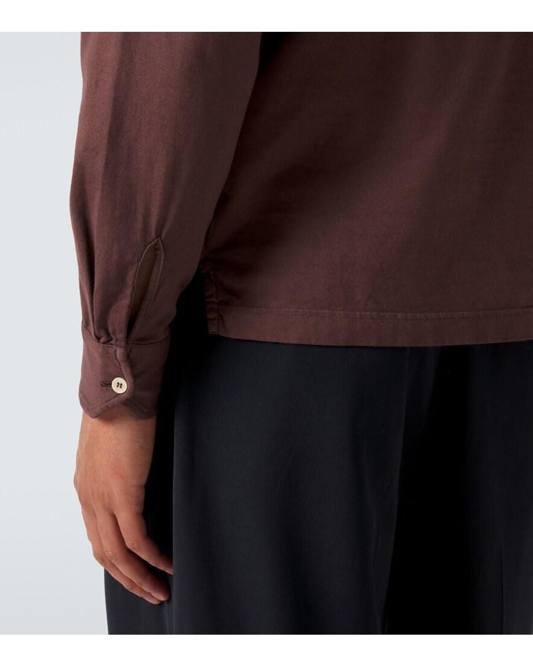 Fedeli Brown Cotton Pique Polo Shirt for men