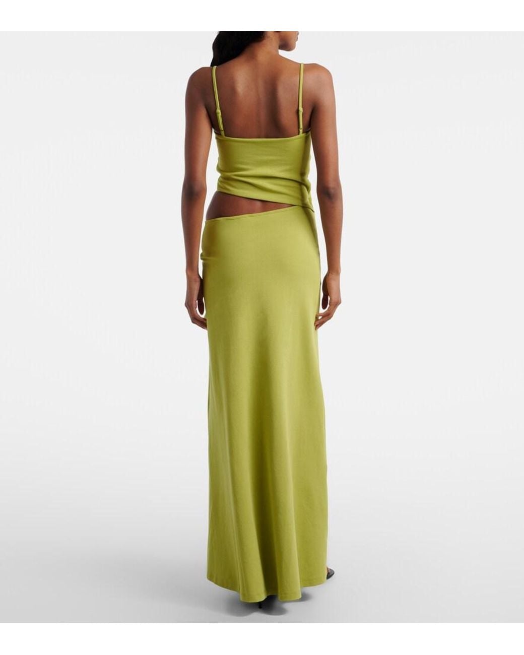 Christopher Esber Green Orbit Cotton-Blend Maxi Dress
