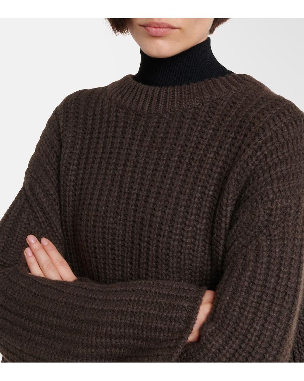 Lisa Yang Black Hilma Fringed Oversized Sweater