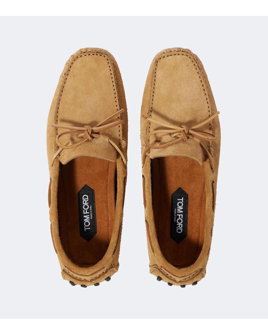 Tom Ford White Suede Driving Shoes for men