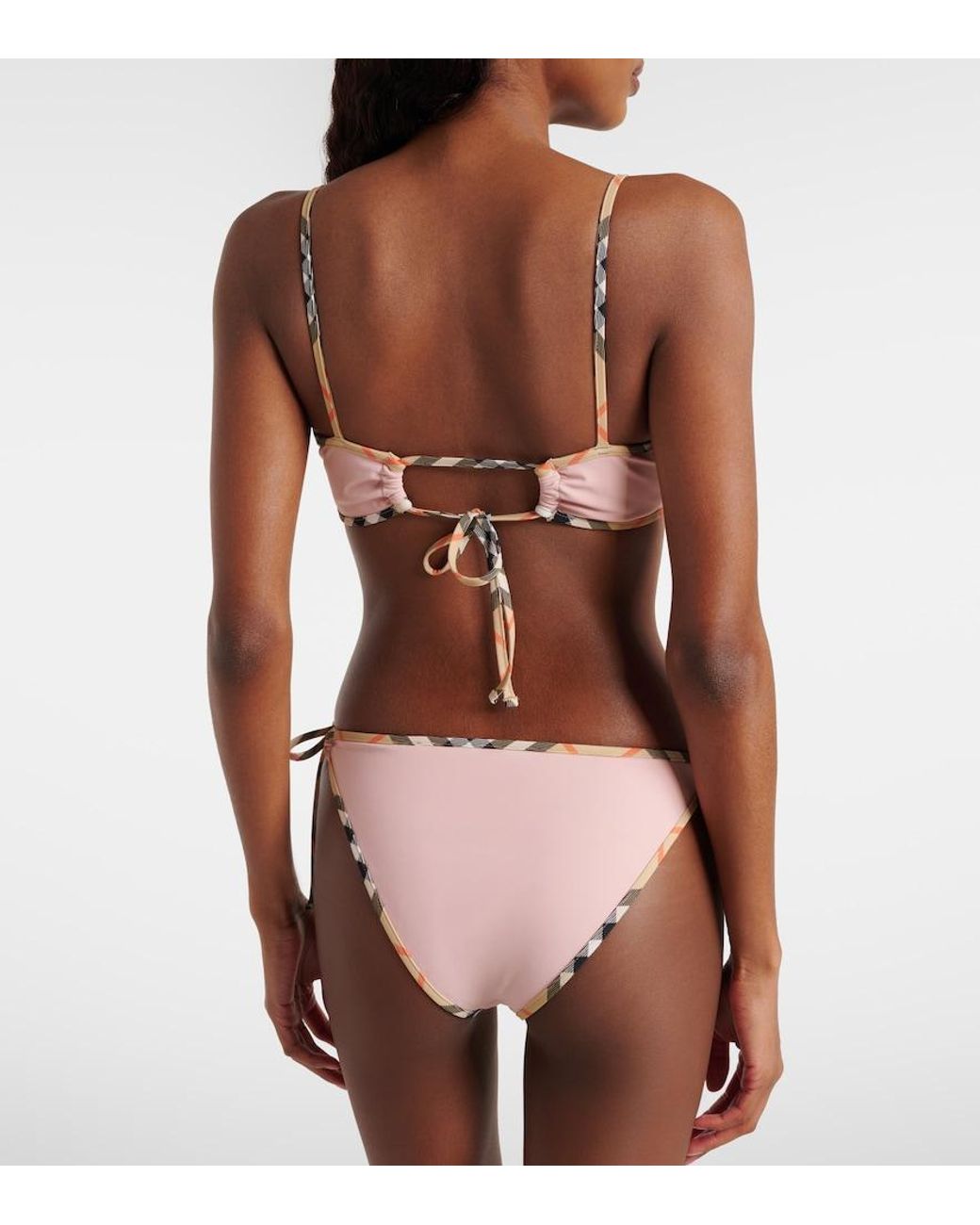Burberry Pink Check Bikini Top