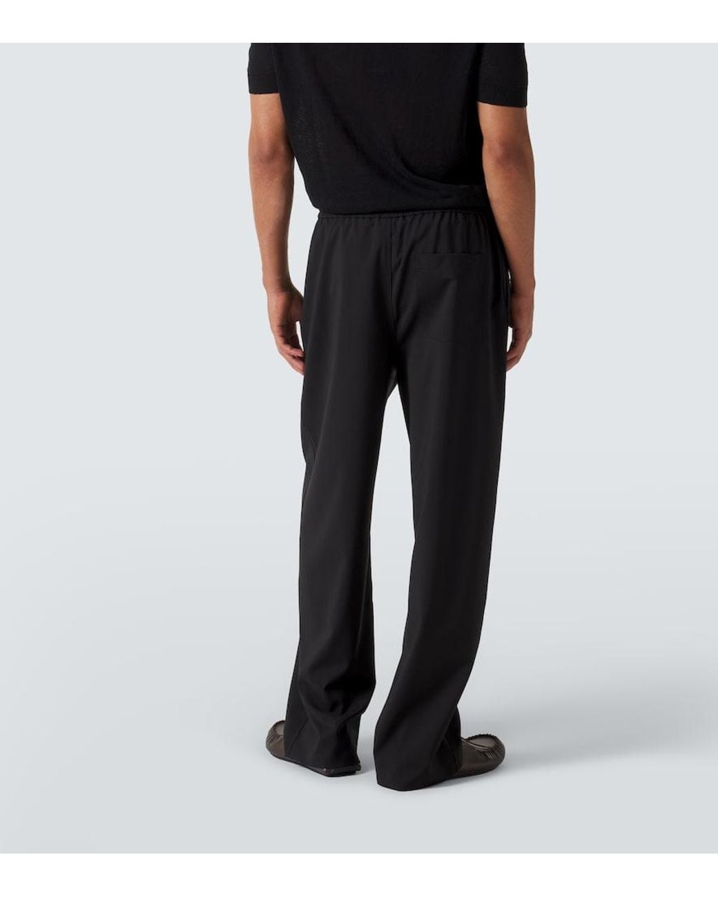 Loewe Blue Wool Straight Pants for men