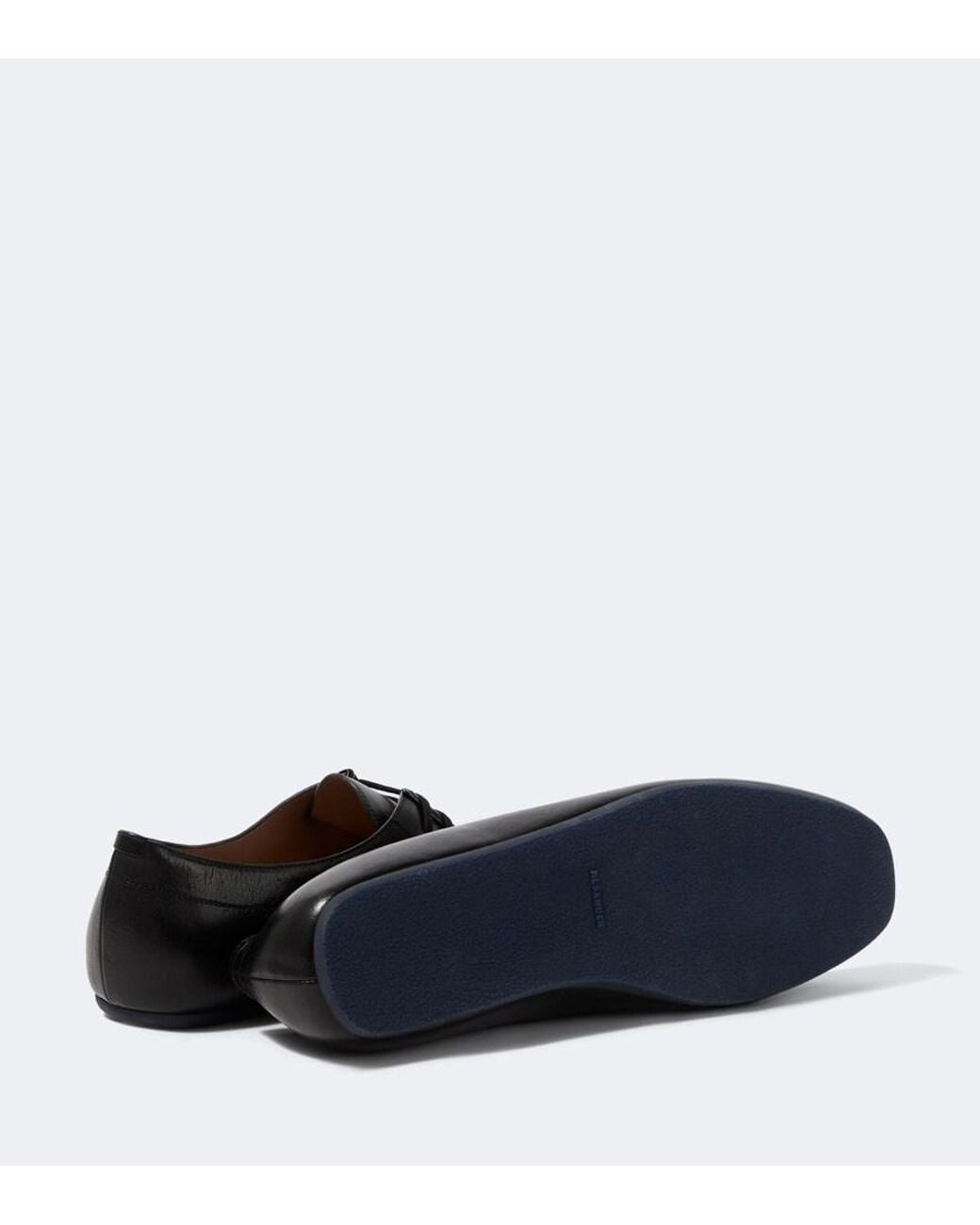 Jil Sander Black Hood Leather Lace-Up Shoes for men