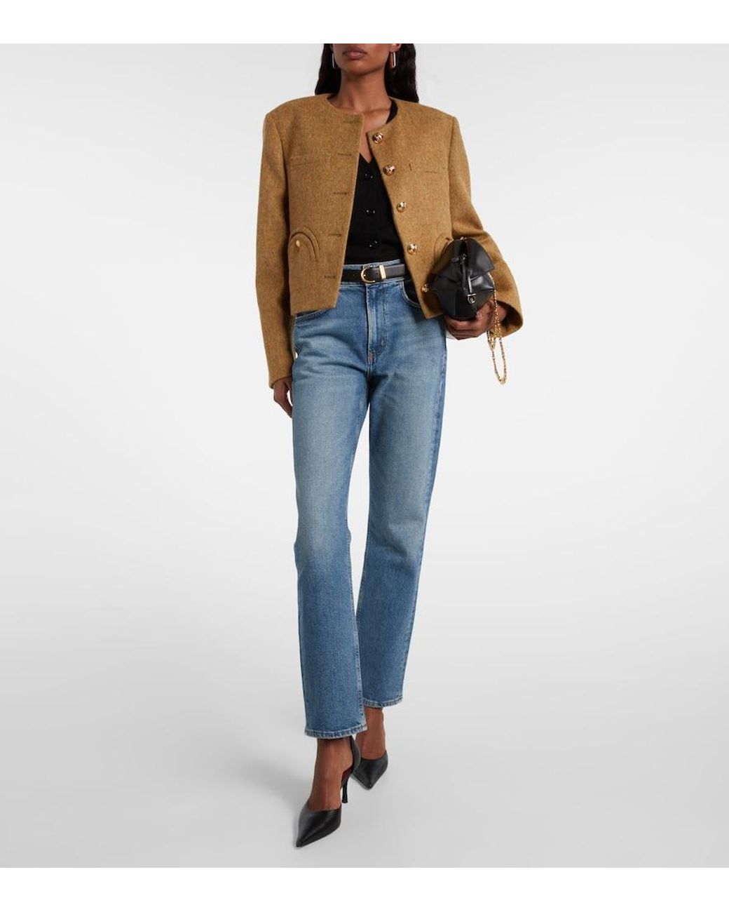 Citizens of Humanity Blue Blaine High-Rise Straight Jeans