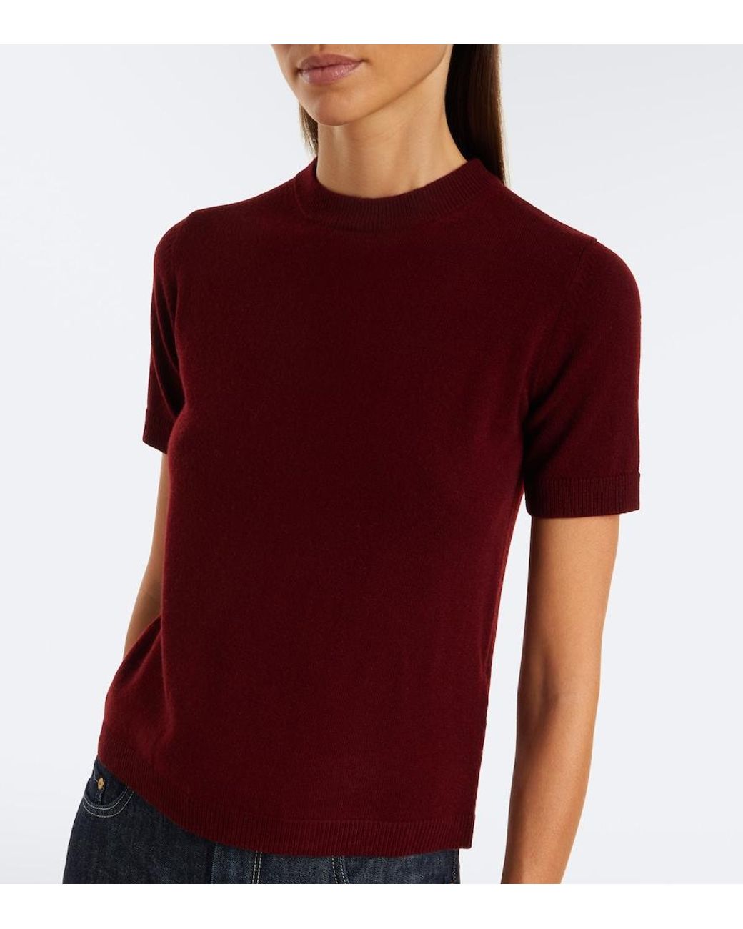 Max Mara Red Wool And Cashmere Sweater