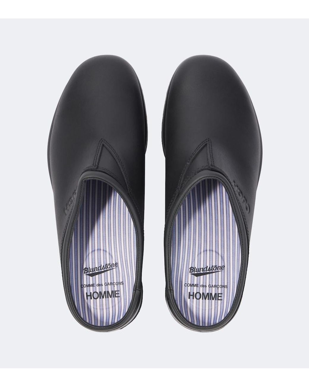 Comme des Garçons Black Leather Mules for men