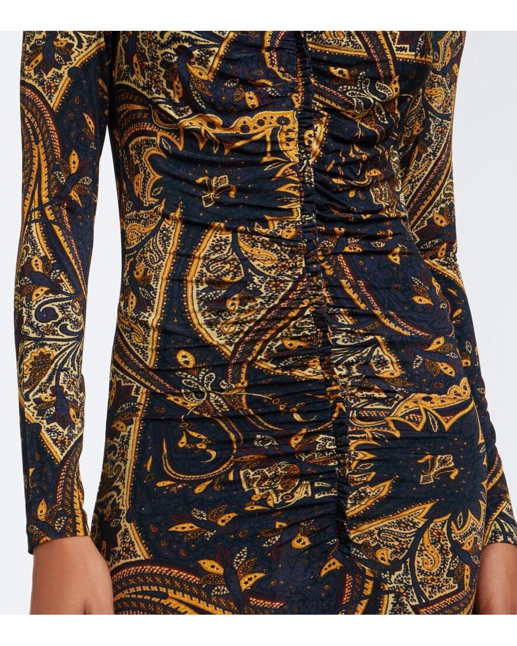 Ulla Johnson Natural Ida Paisley Jersey Midi Dress