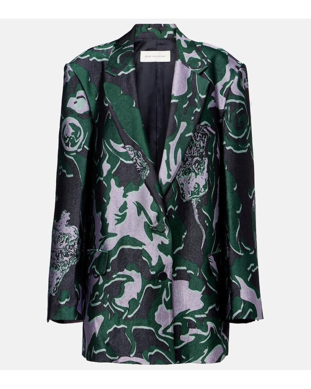 Blazer Estampado Dries Van Noten de color Green