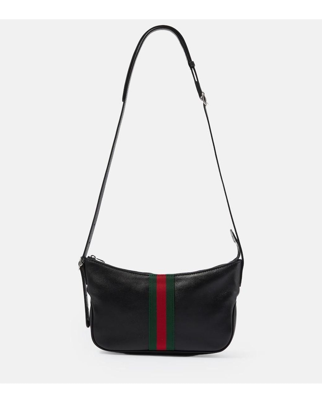 Gucci White Lunetta Small Leather Crossbody Bag