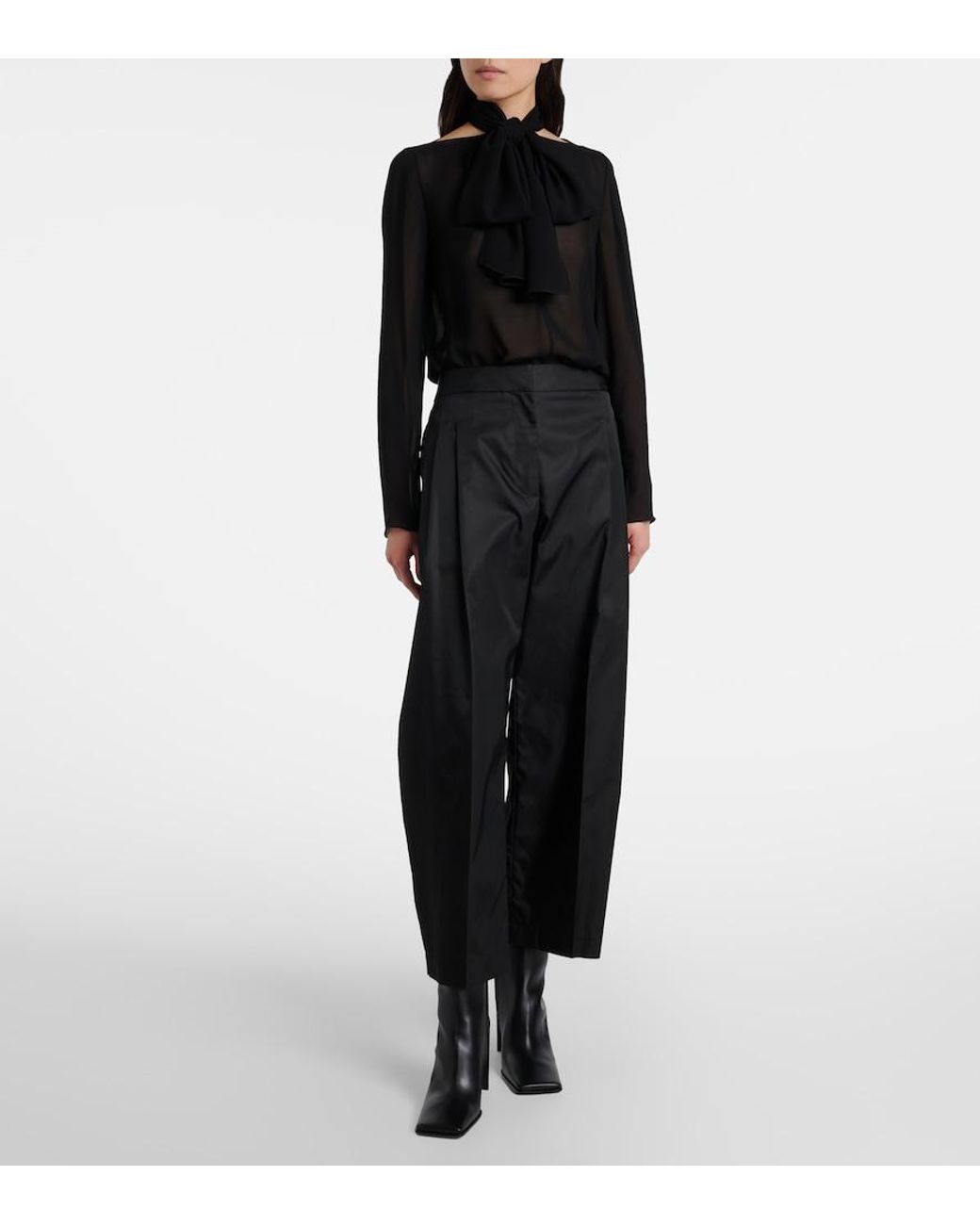 Alaïa Black Schluppenbluse