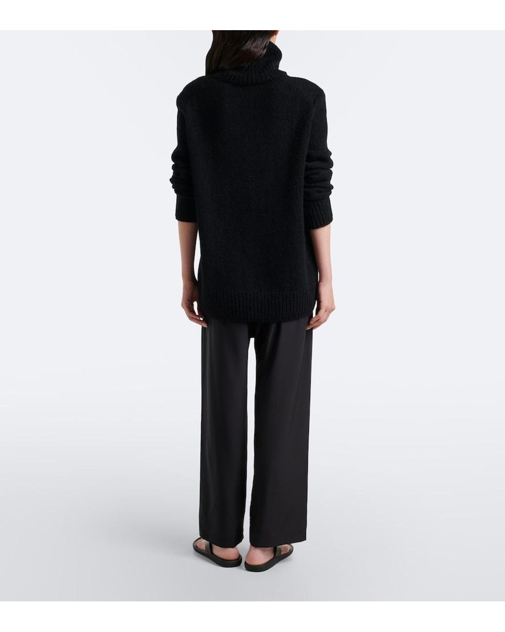 The Row Blue Jaine Silk Wide-Leg Pants