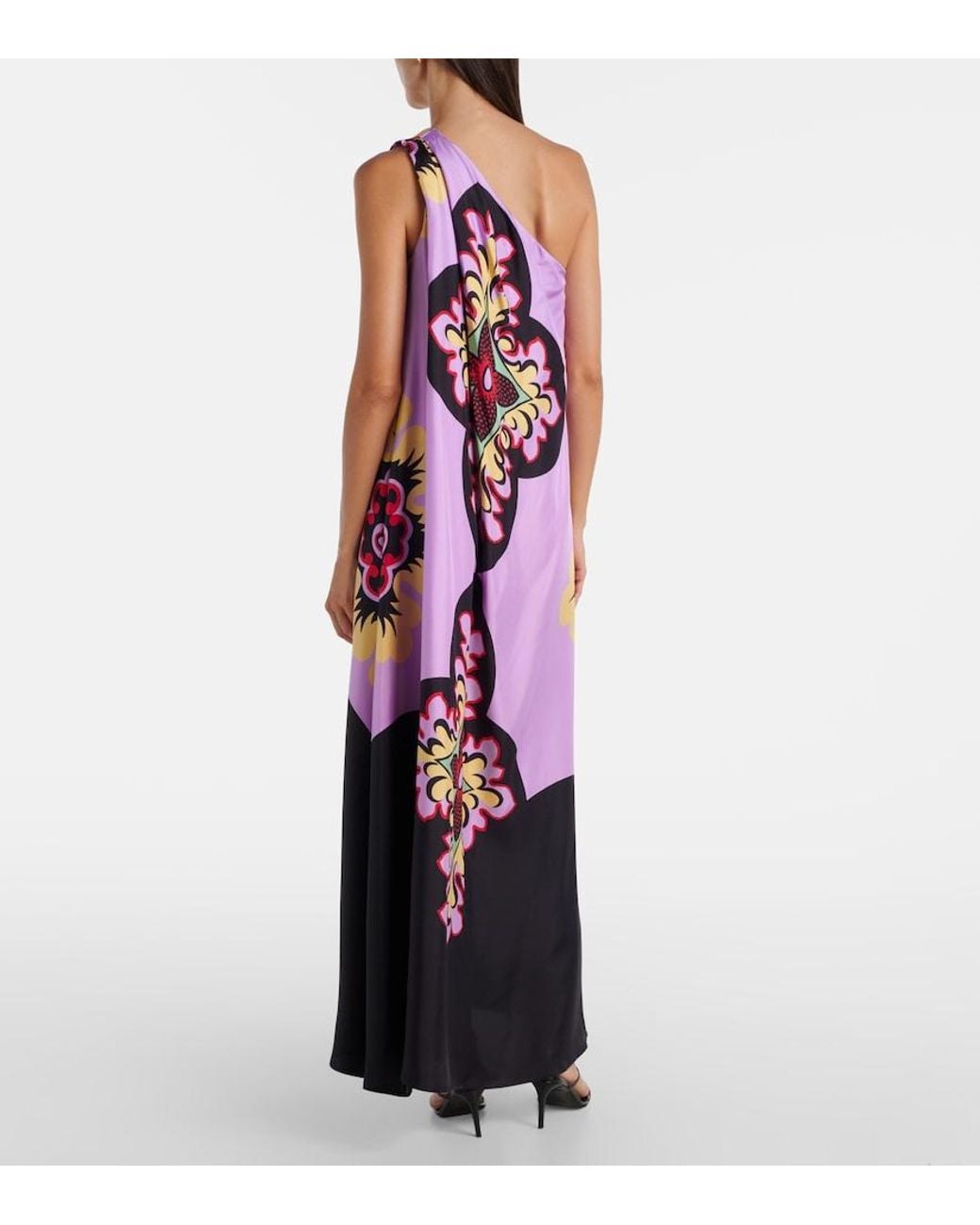 LaDoubleJ White Roy Printed Silk Twill Maxi Dress