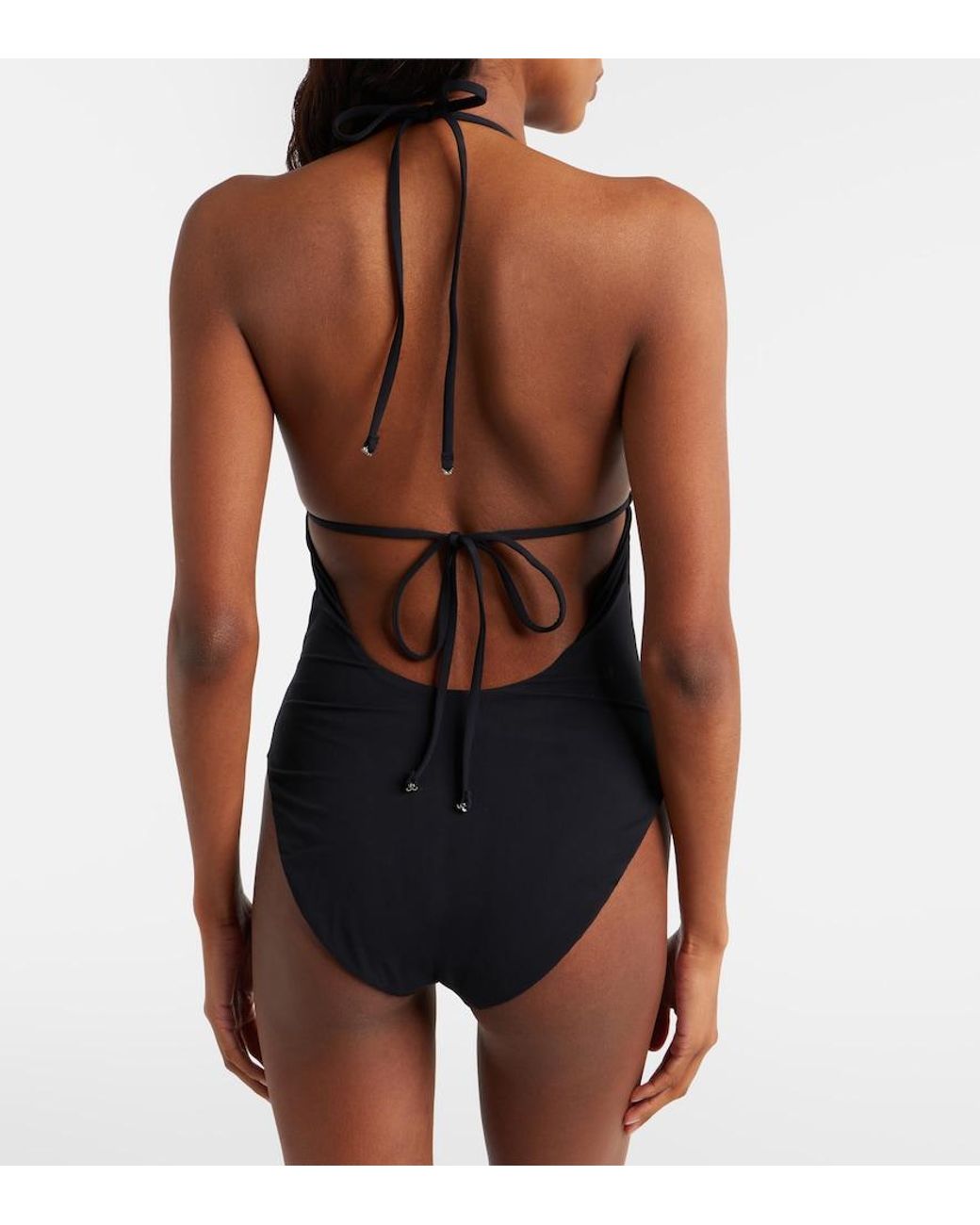 Tory Burch Blue Open-Back Swimsuit