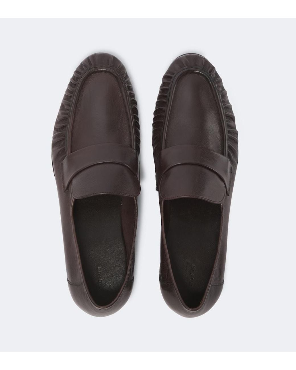 The Row Brown Soft Leather Loafers for men