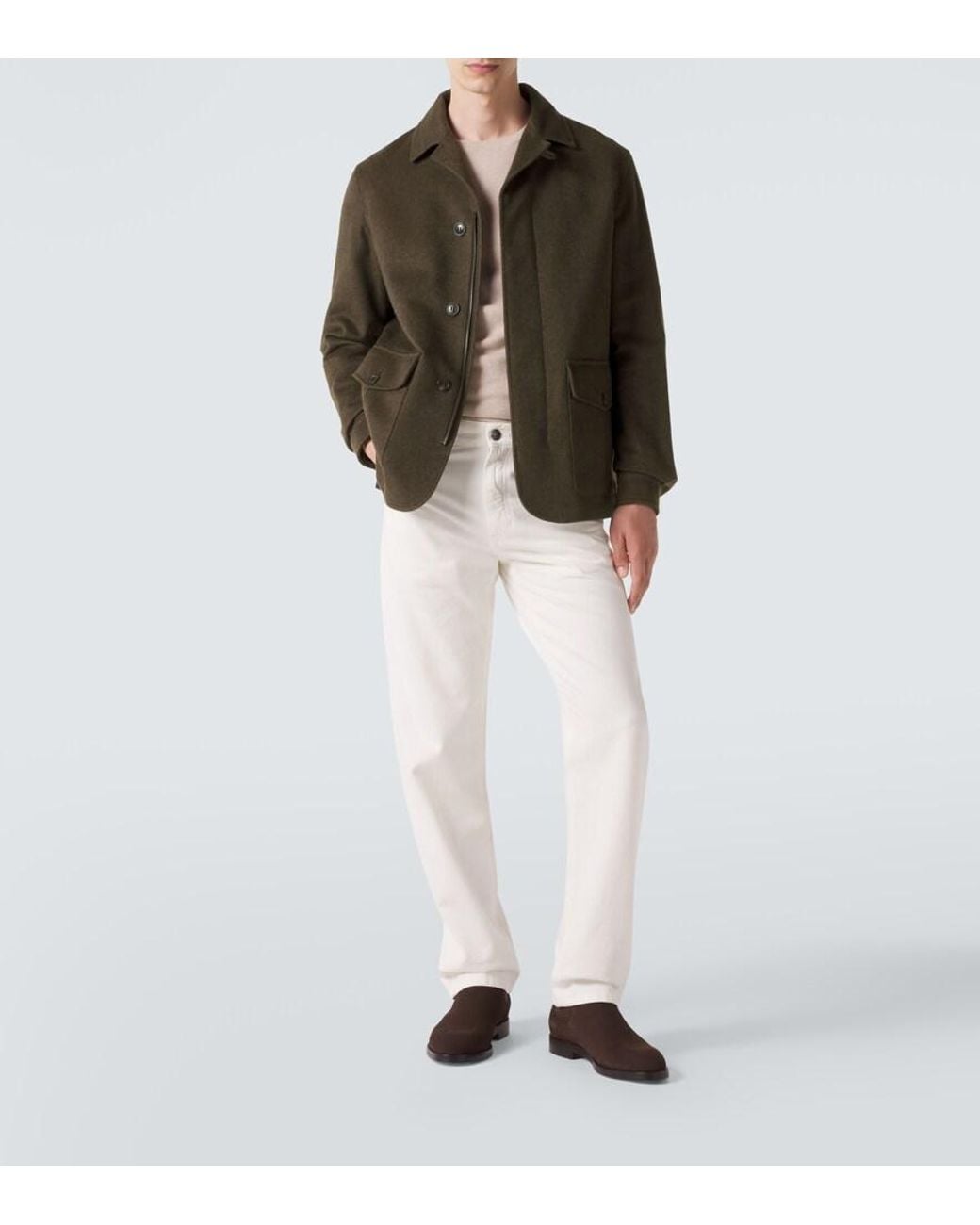 Zegna Green Falcon Cashmere Jacket for men