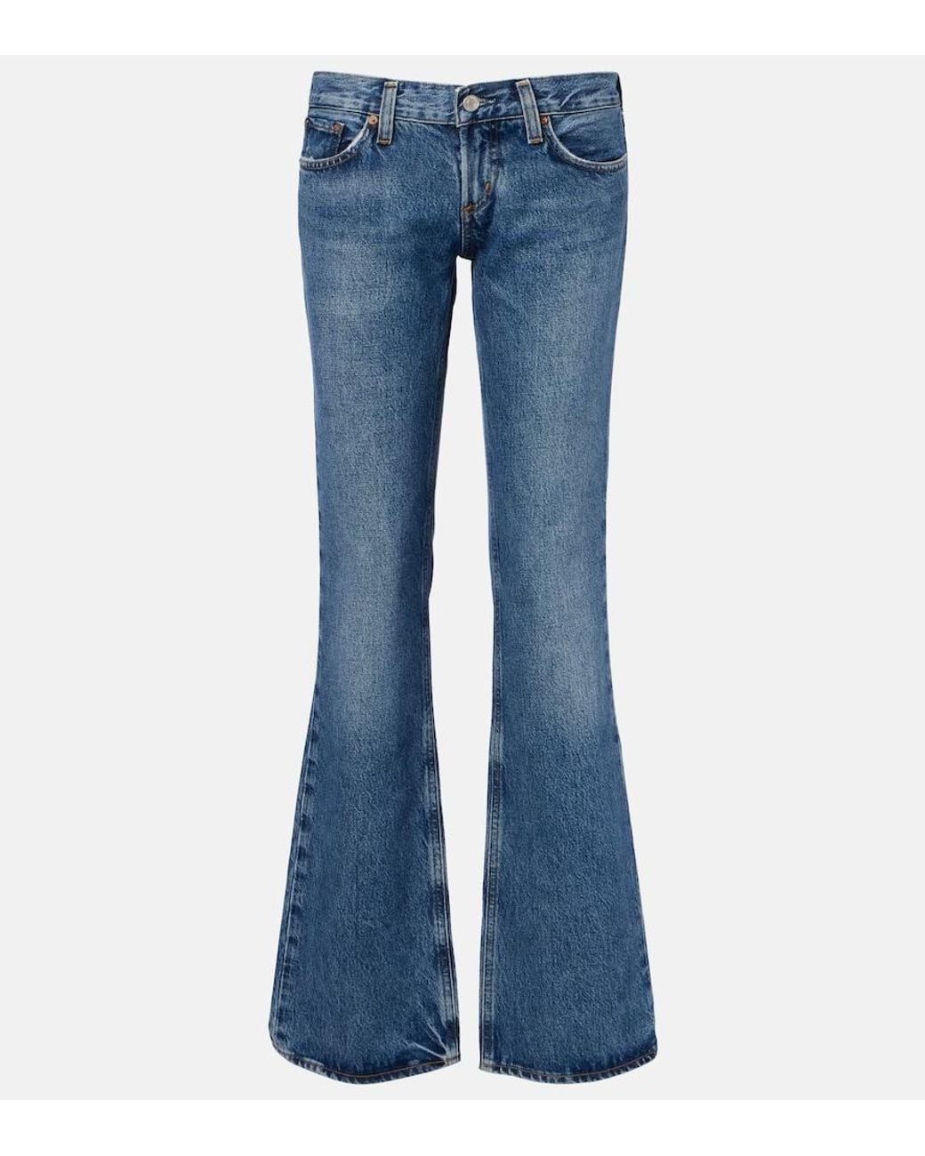 Agolde Blue Low-Rise Bootcut Jeans