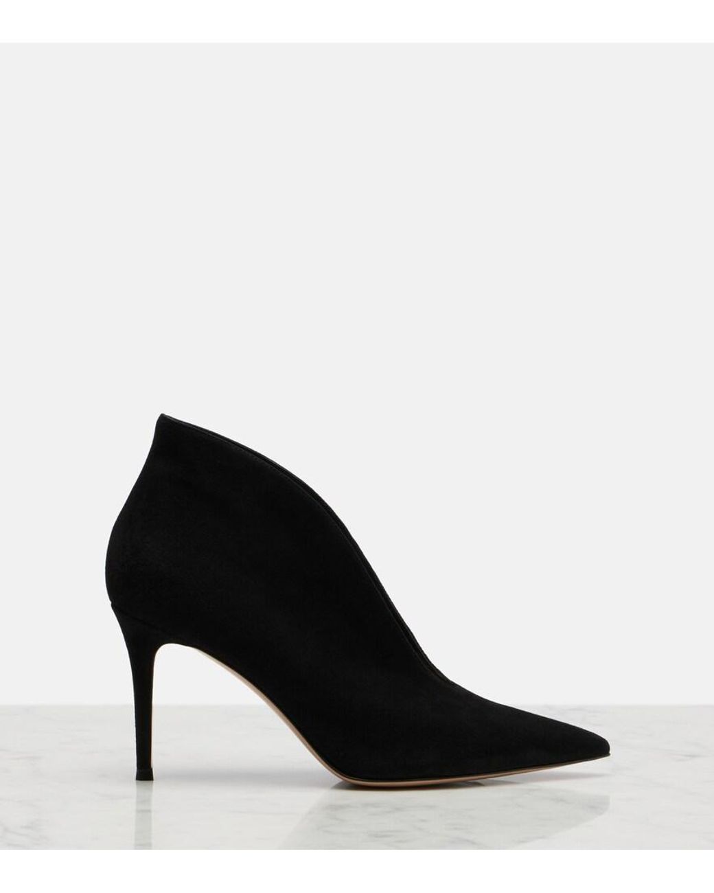 Gianvito Rossi Black Vania Suede Pumps