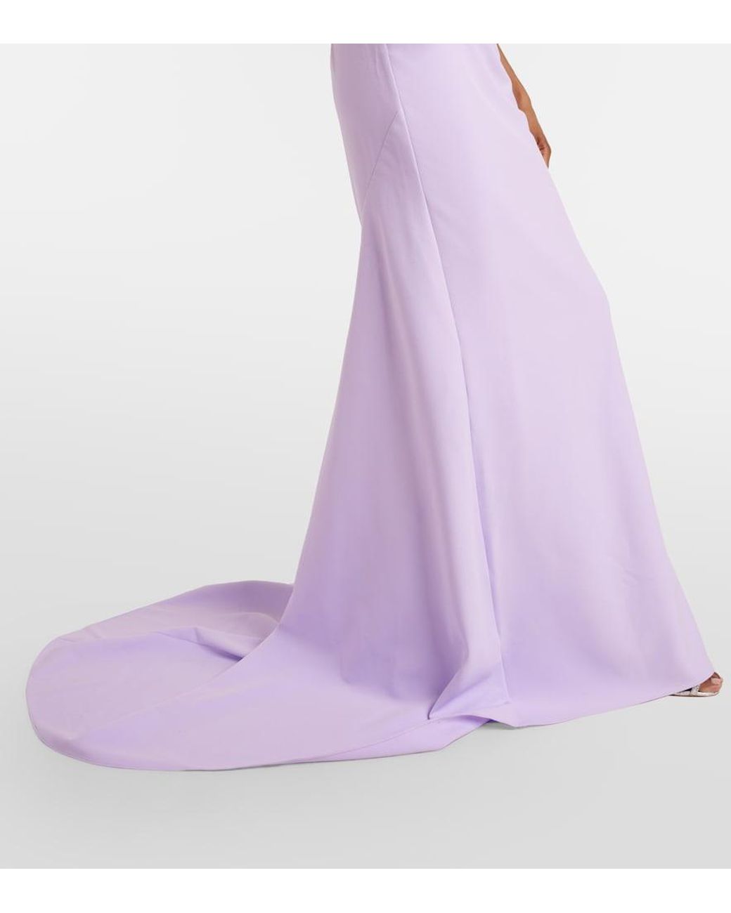 Safiyaa Purple Sofie Crepe Gown