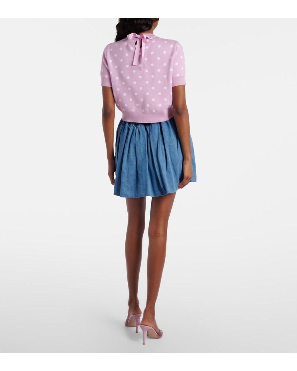 Patou Blue Denim Miniskirt