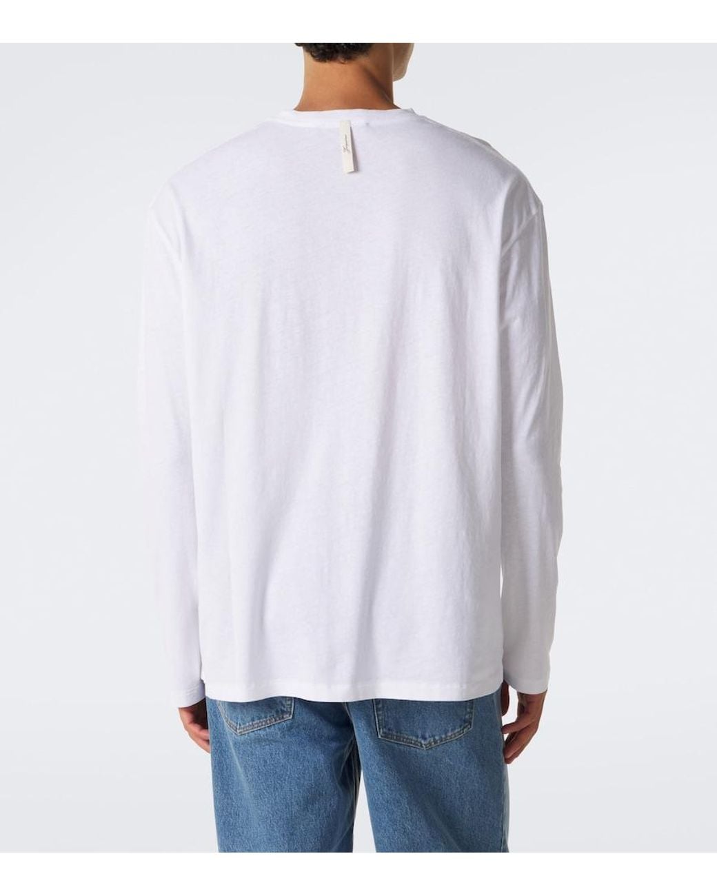 Jacquemus White Logo Cotton And Hemp Jersey T-Shirt for men