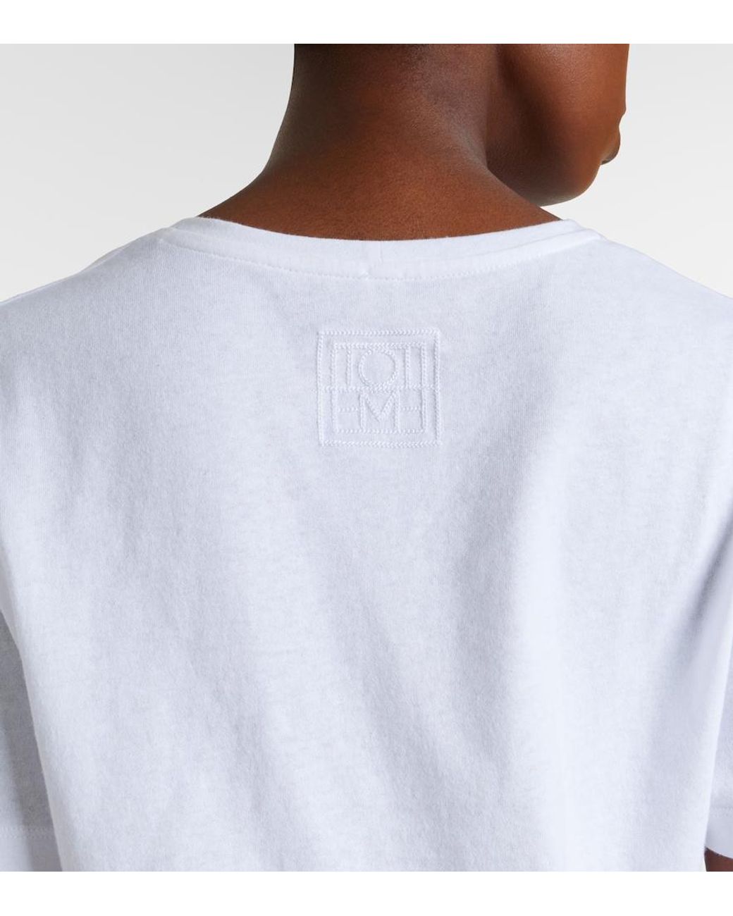 Totême White Cotton Jersey T-Shirt