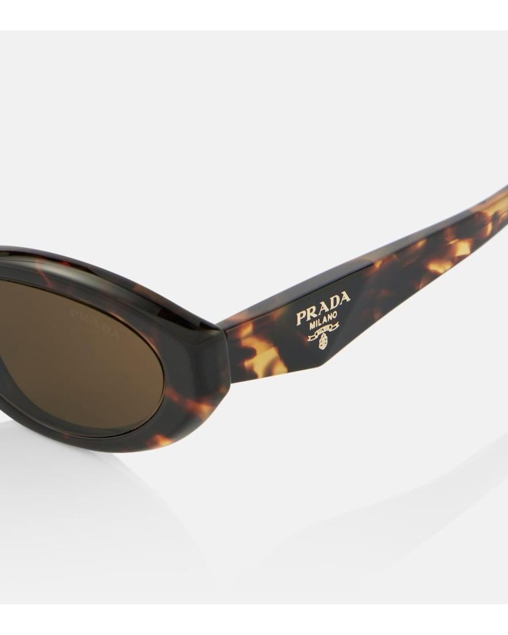 Prada Brown Cat-Eye-Sonnenbrille Symbole