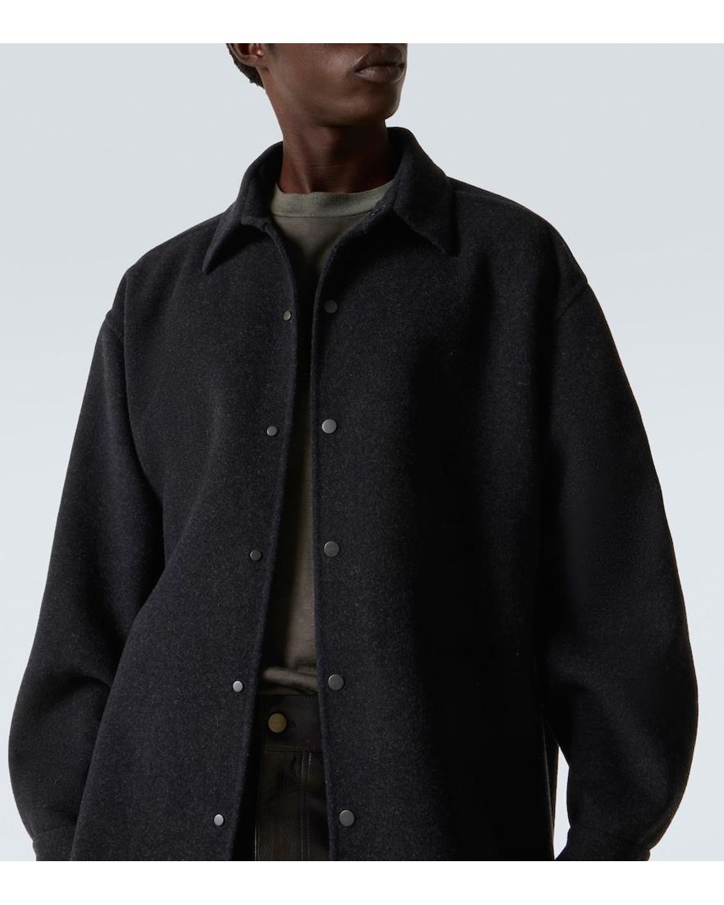 Fear Of God Black Wool And Cashmere Overshirt for men