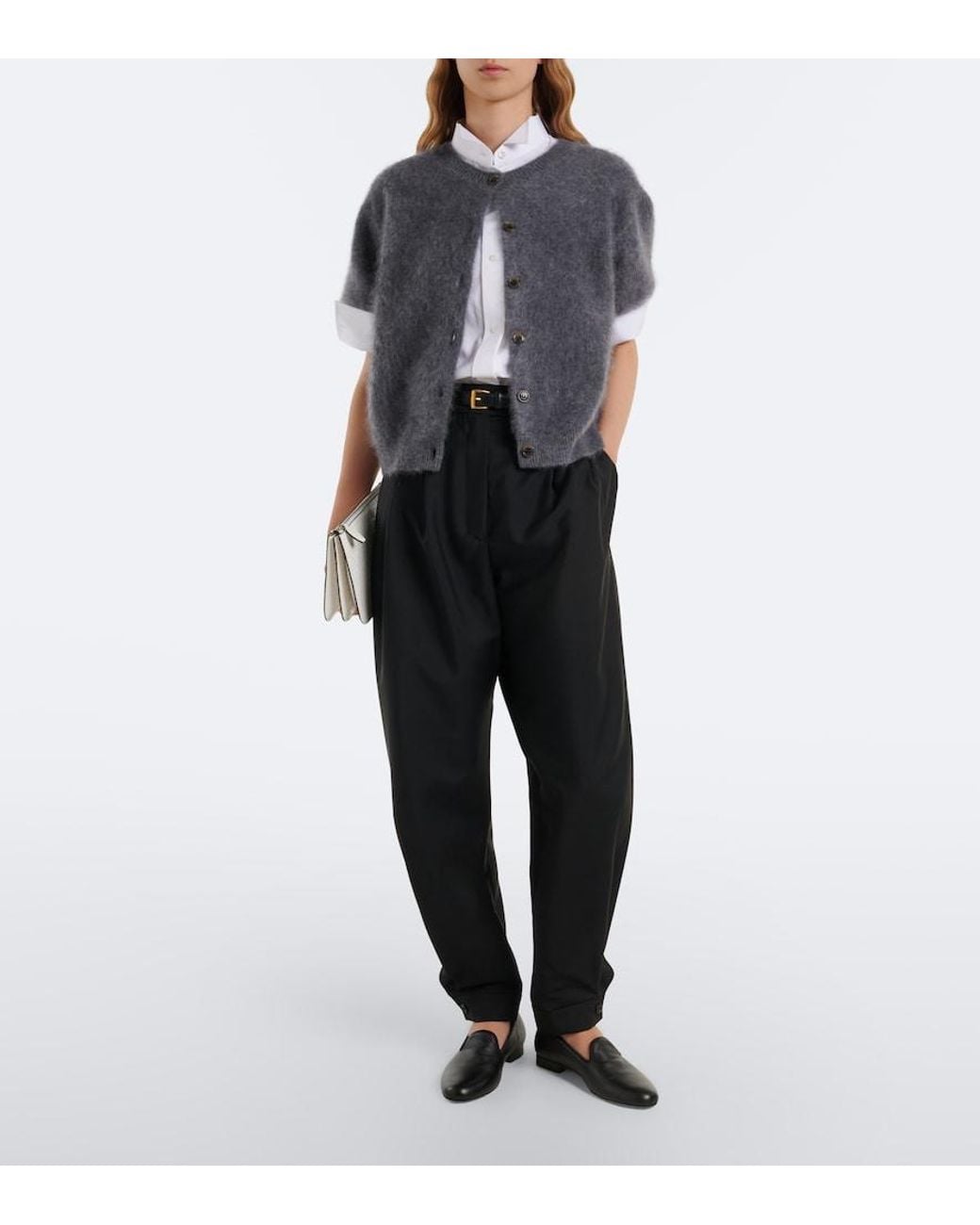 Lisa Yang Gray Lucianne Cashmere Cardigan