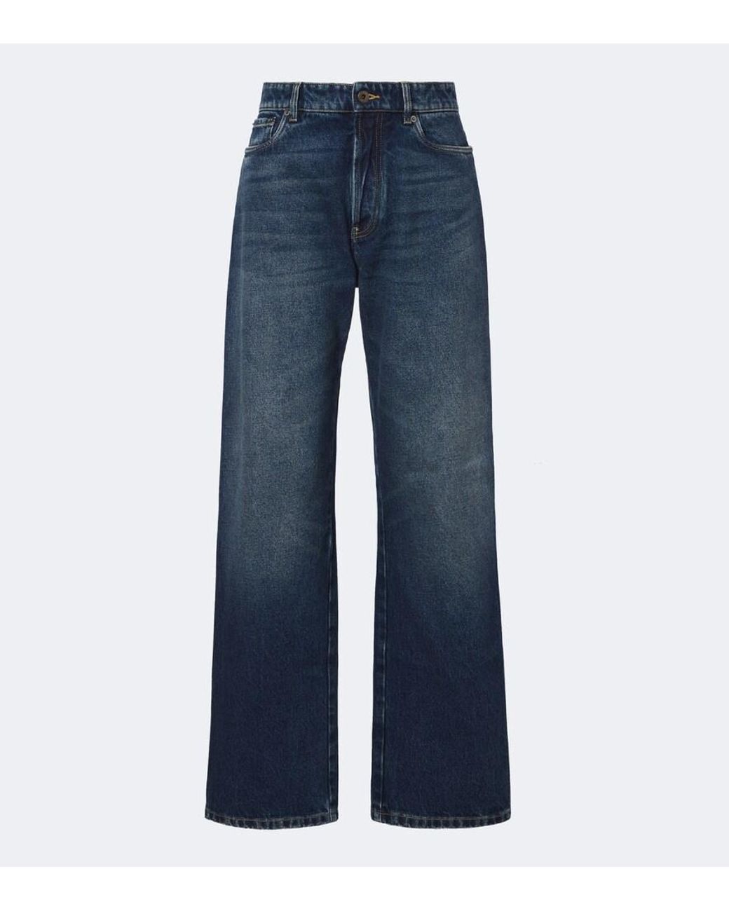 Miu Miu Blue Wide-Leg Jeans