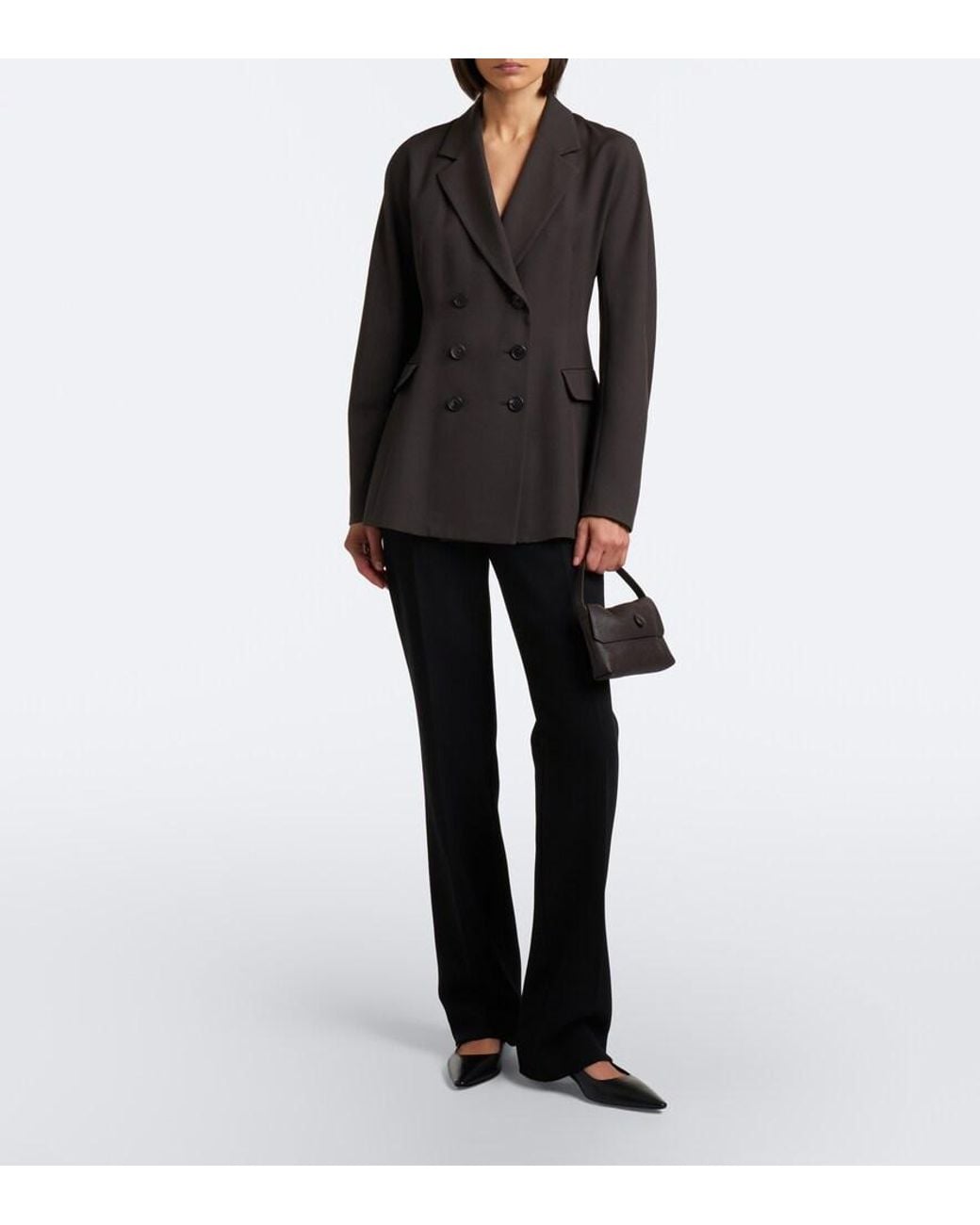 The Row Black Sally Leather Top-Handle Bag