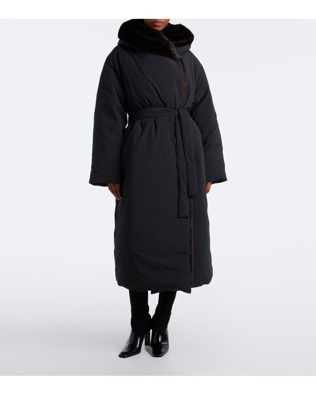 Loulou de Saison Black Darcy Belted Down Coat