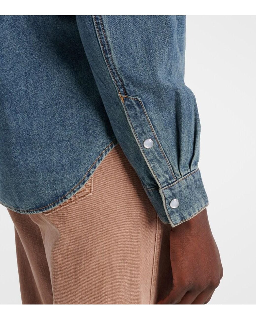 Veronica Beard Blue Noah Denim Shirt