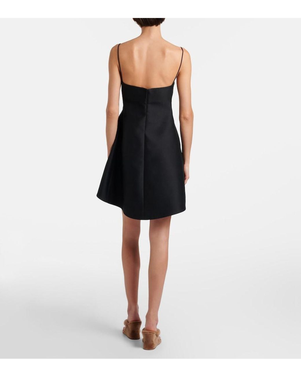 Balenciaga Black Wool And Silk Minidress