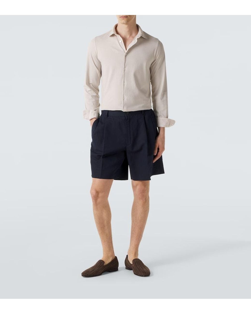 Fedeli Natural Cotton Jersey Shirt for men