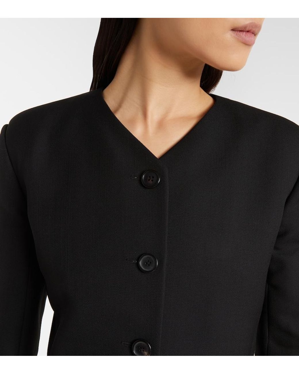 Khaite Black Nara Wool Jacket