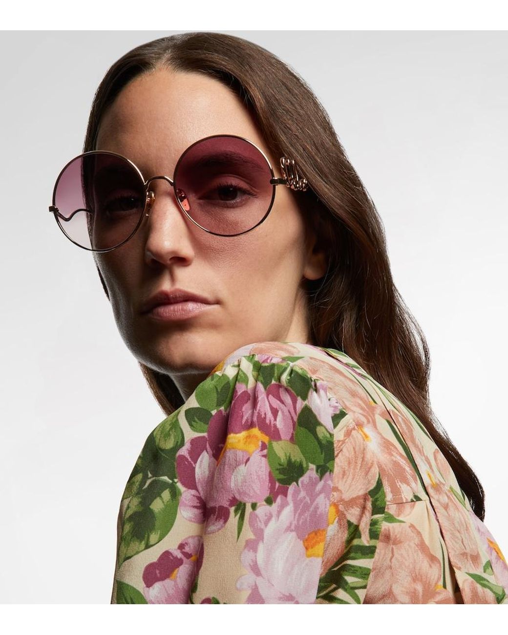 Chloé Pink Iconic Round Sunglasses