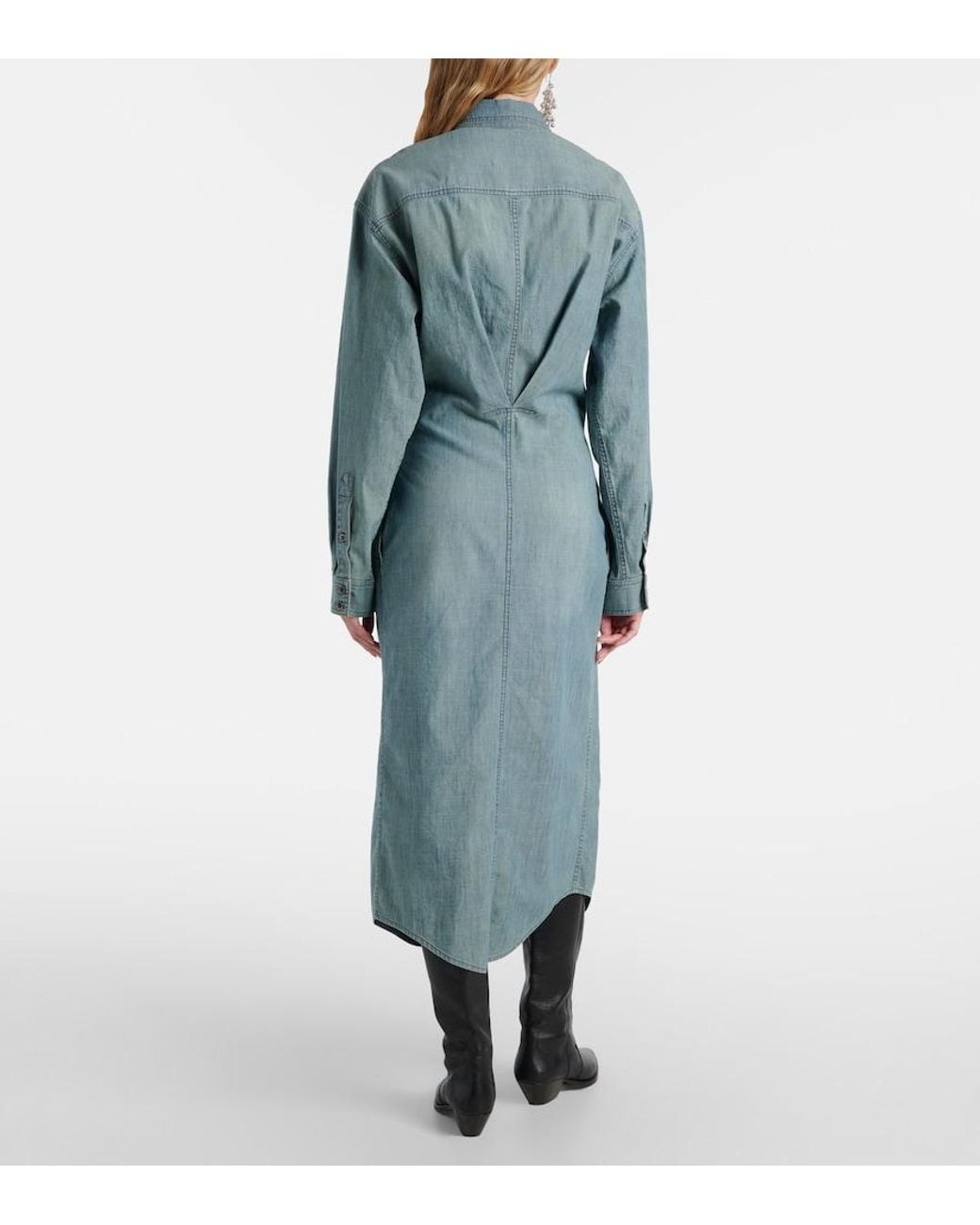 Isabel Marant Blue Nolwen Chambray Shirt Dress