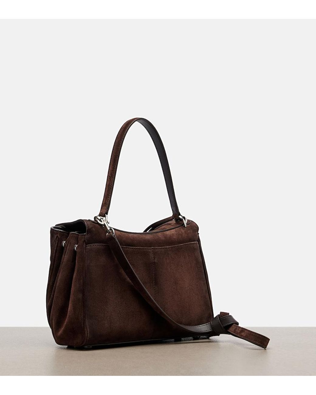 Balenciaga Brown Rodeo Small Suede Top-Handle Bag