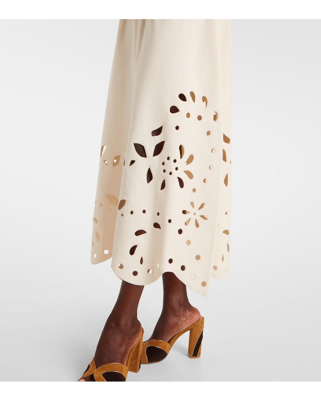 Ulla Johnson White Rosaline Broderie Anglaise Midi Dress