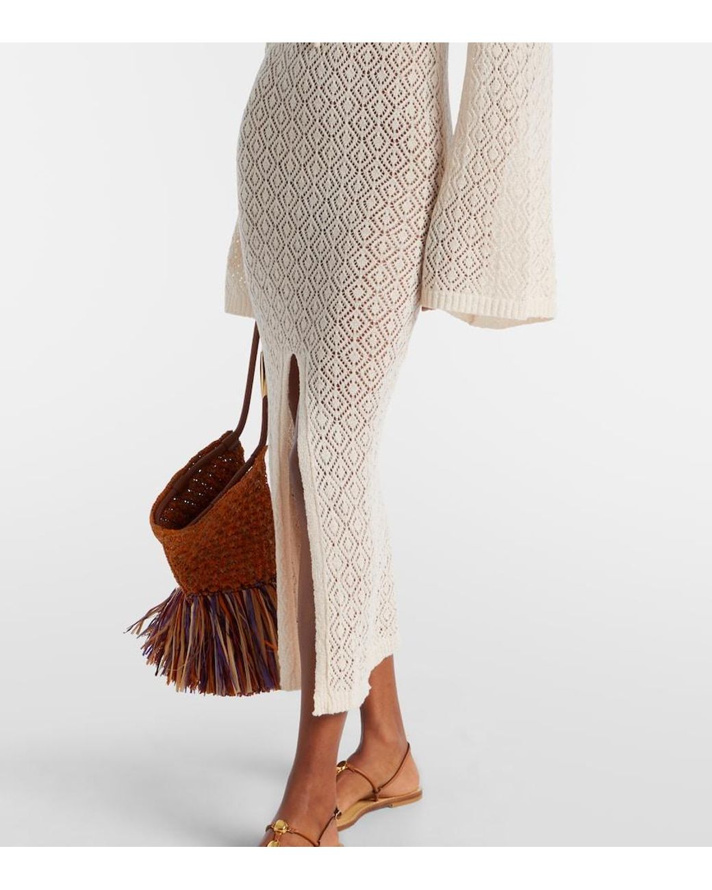 Bananhot White Joan Open-Knit Beach Cover-Up